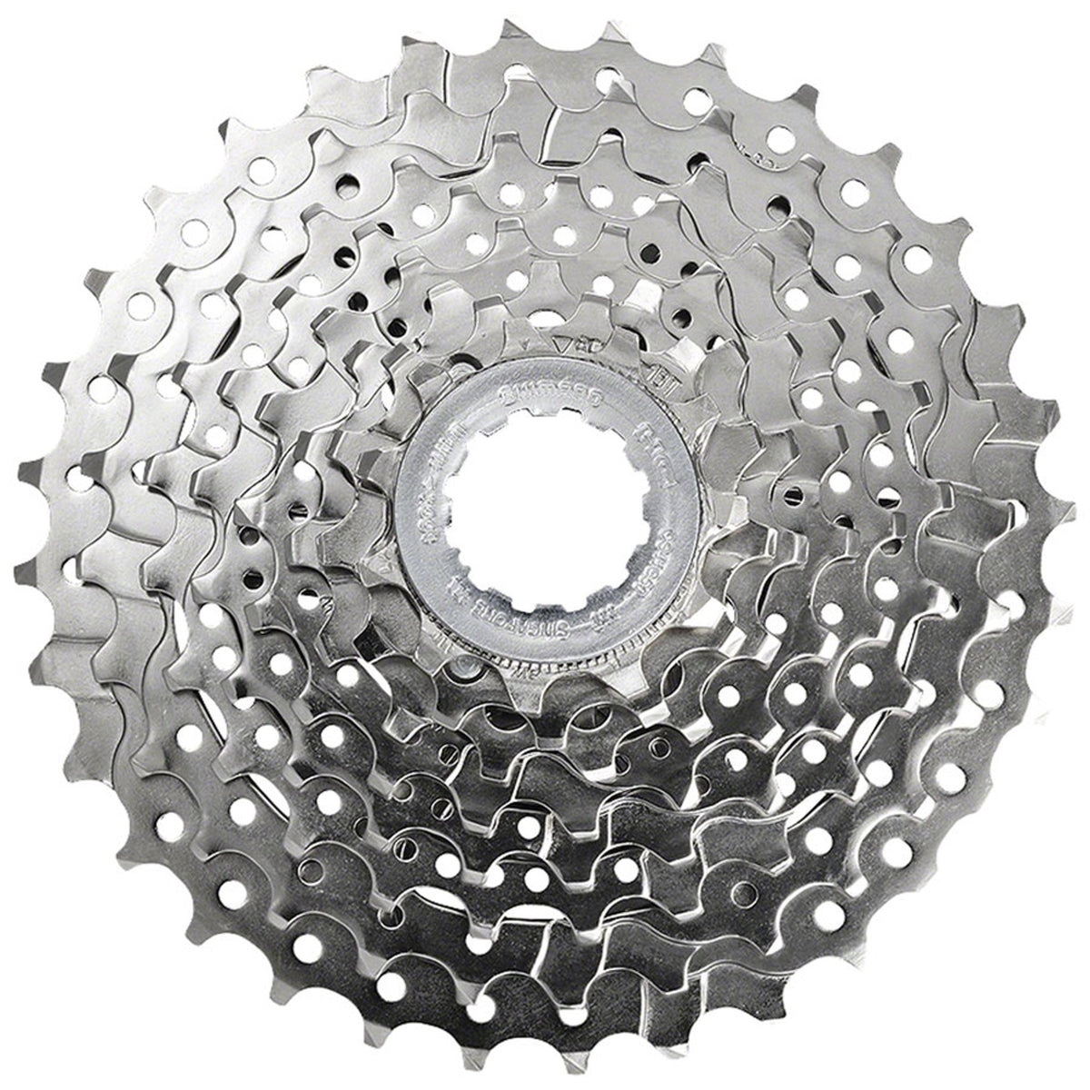 Shimano Claris CS-HG50 8-speed cassette with black cogs, shown on a clean background, designed for road or hybrid bikes.