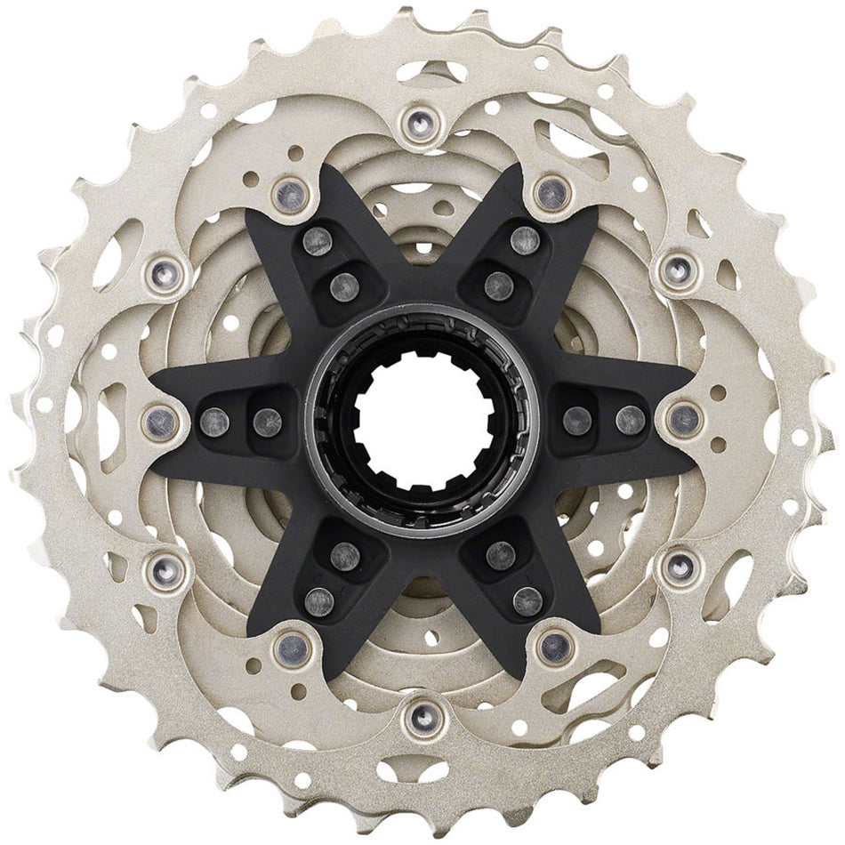 Shimano Ultegra CS-R8100 12-speed cassette with aluminum and steel sprockets for smooth, precise gear shifting on road bikes.