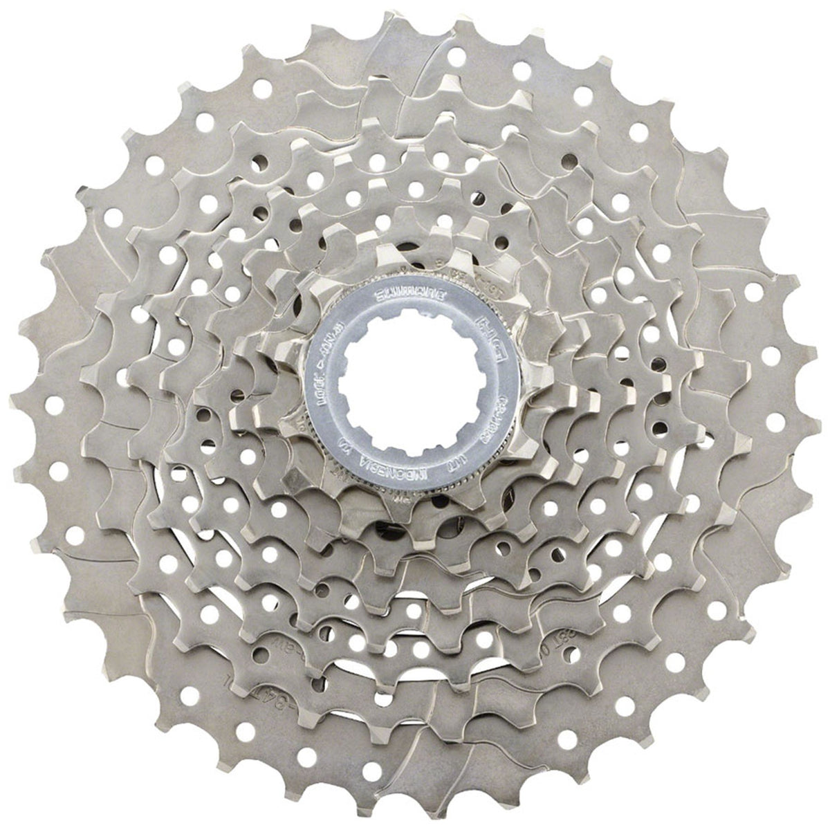 Shimano Claris CS-HG50 8-speed bike cassette with metal sprockets and black body, designed for road and hybrid bikes.