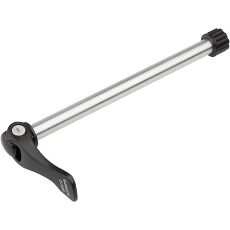 Shimano SM-AX56 E-Thru Axle for bike wheel quick release and secure installation, shown in a close-up image.