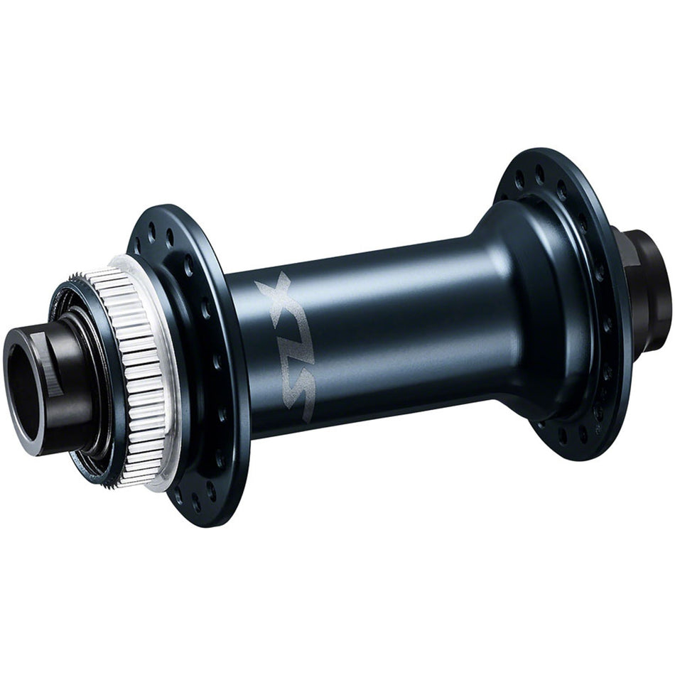 Shimano SLX HB-M7110 front hub for bikes, featuring durable metal construction and quick-attach axle for smooth riding.