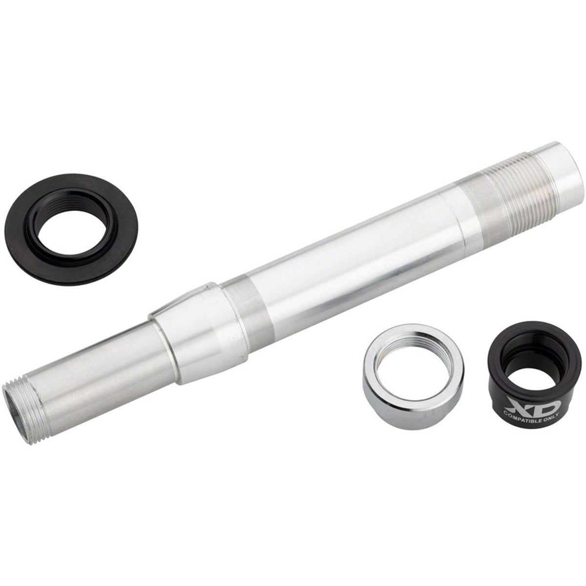 SRAM axle kit hub parts with multiple components, designed for bike wheel assembly and maintenance.
