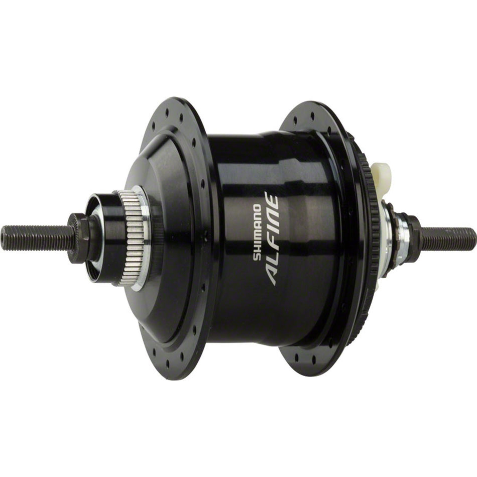 Shimano Alfine SG-S7001 internally geared hub for bicycles, shown with detailed internal gear mechanism and sturdy build.