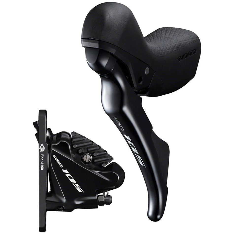 Shimano 105 ST-R7020 mechanical shifter and brake lever set for road bikes, with ergonomic design and precise shifting components.