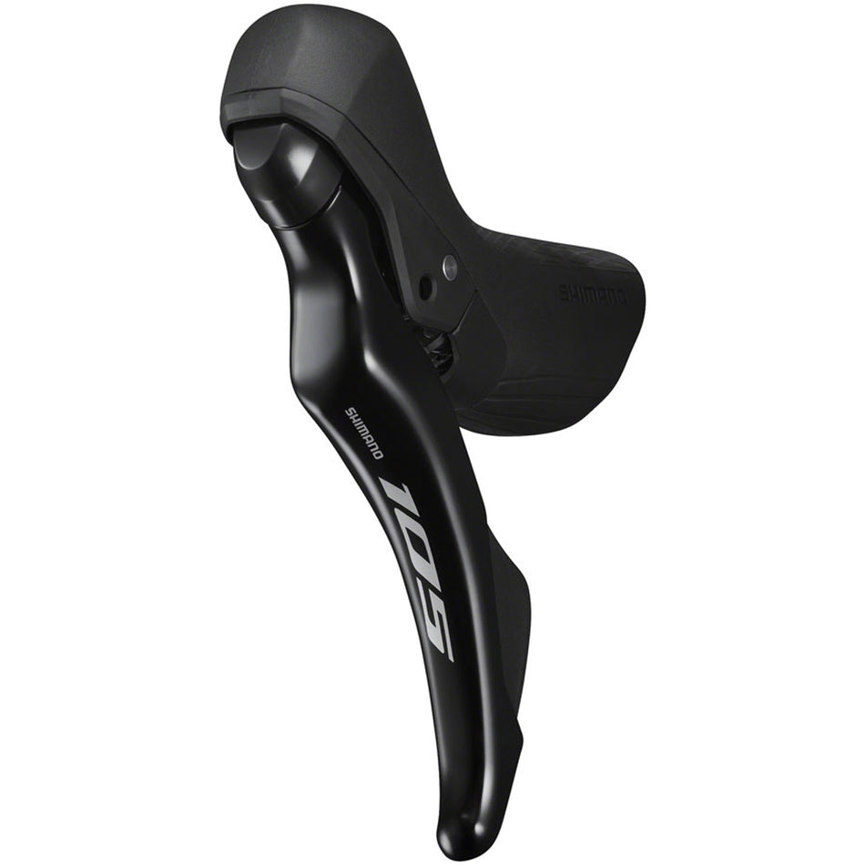 Shimano 105 ST-R7120-L 2x dual control right shifter with revised lever position for quick, intuitive bike gear shifting.