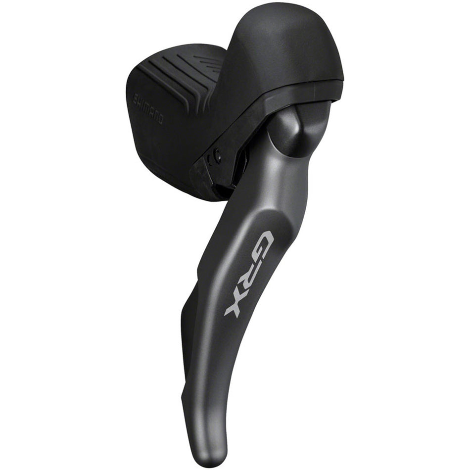 Shimano GRX ST-RX820-R mechanical shift and brake lever for gravel bikes, showing ergonomic design and control features.