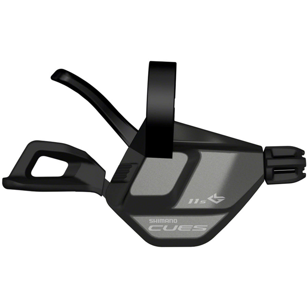 Shimano CUES SL-U8000 Rapidfire Plus 11-speed mechanical shifter with ergonomic shape and clean cable routing, compatible with Shimano CUES.