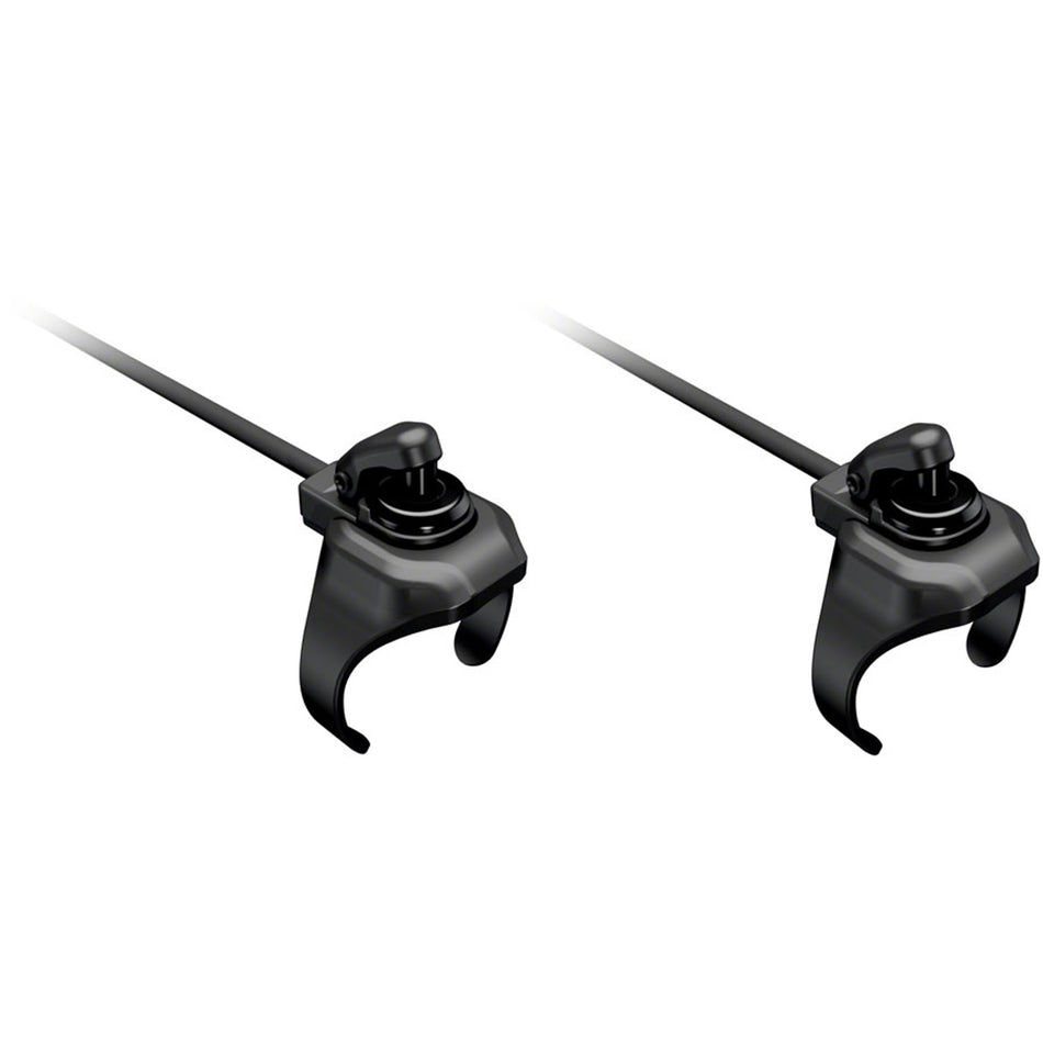 Shimano SW-RS801 electronic remote shifter for road bikes, showing sleek design and ergonomic controls.