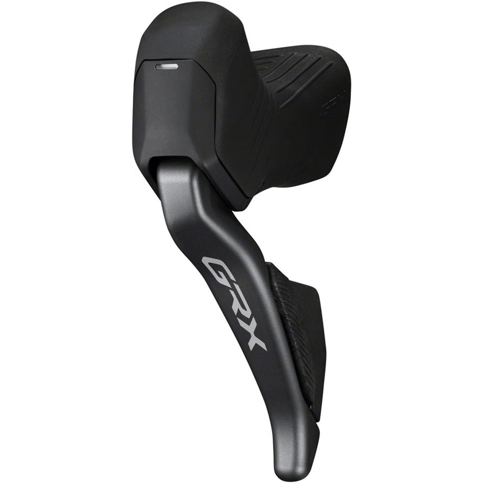 Shimano GRX ST-RX825 Di2 electronic shifter and brake lever with BR-RX820 disc brake caliper for gravel bikes.