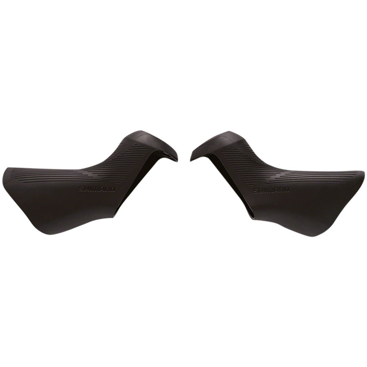 Shimano Di2 STI lever hoods for brake shifters, showing close-up of black rubber covers for road bike controls.