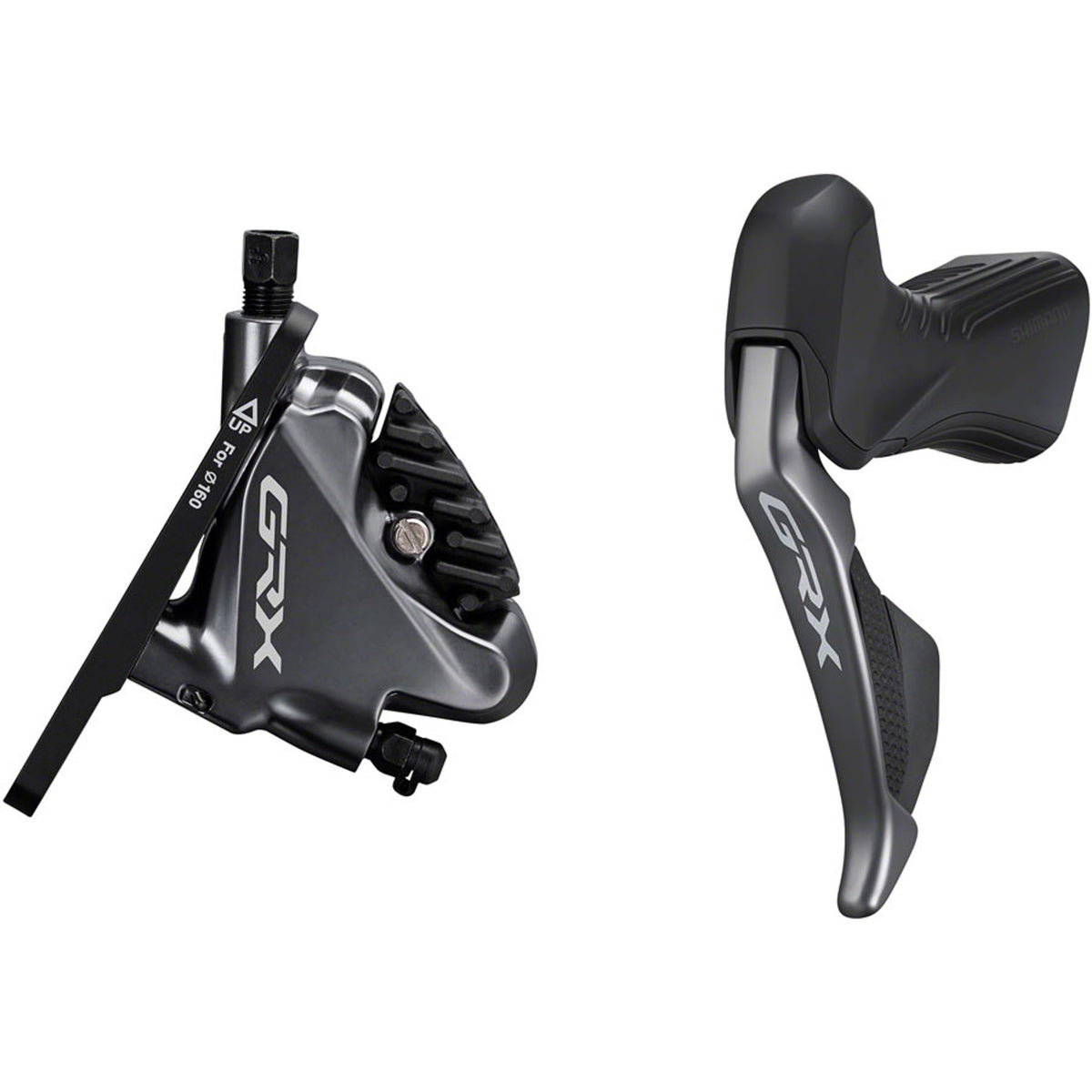 Shimano GRX ST-RX815 Di2 electronic shifter and hydraulic brake lever for gravel bikes, with ergonomic design and digital controls.