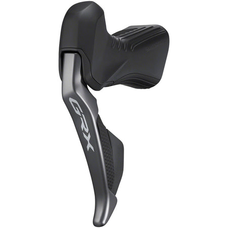 Shimano GRX ST-RX815 Di2 electronic shifter and hydraulic brake lever for gravel bikes, with ergonomic design and electronic controls.