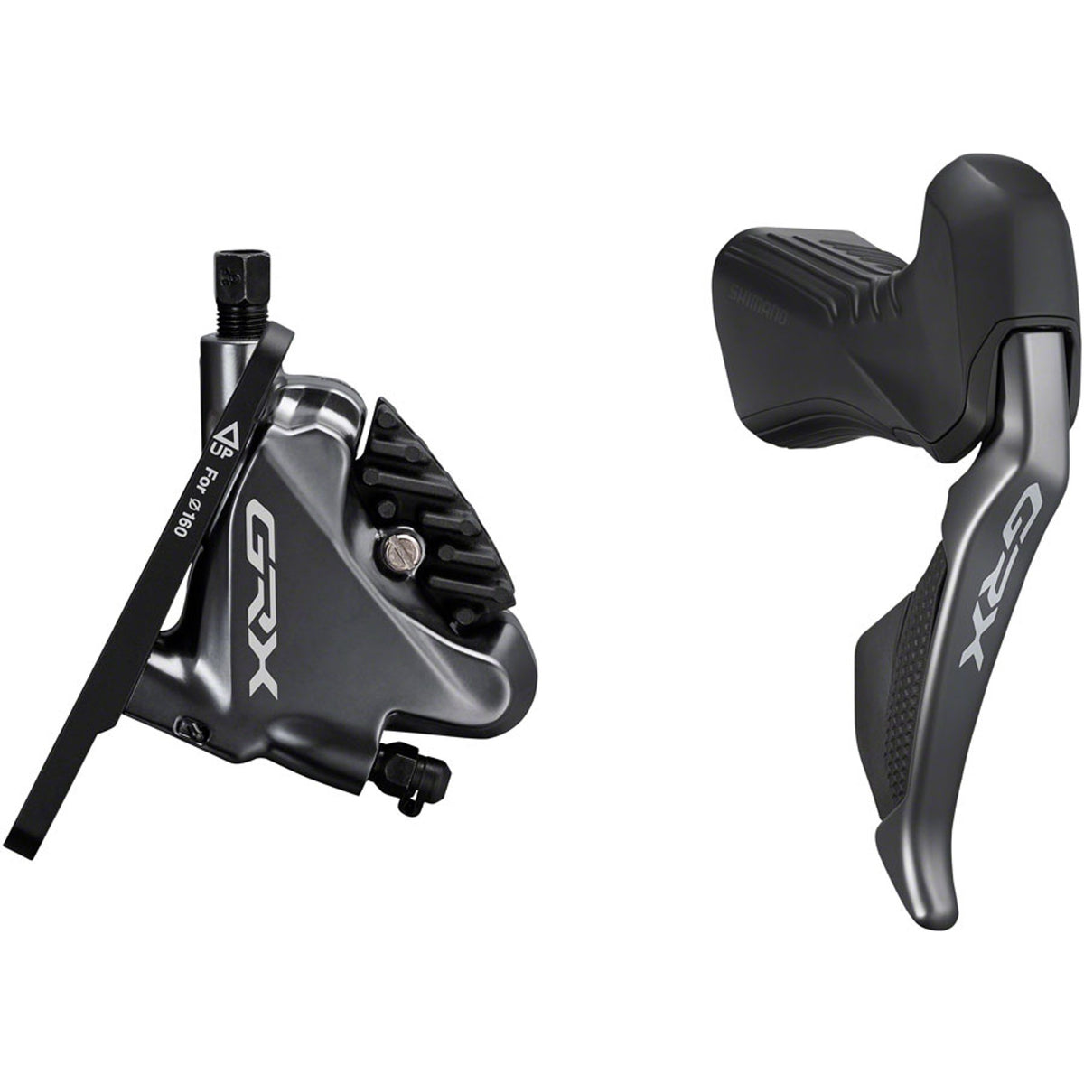 Shimano GRX ST-RX815 Di2 electronic shifter and hydraulic brake lever for gravel bikes, showing the sleek, ergonomic design.