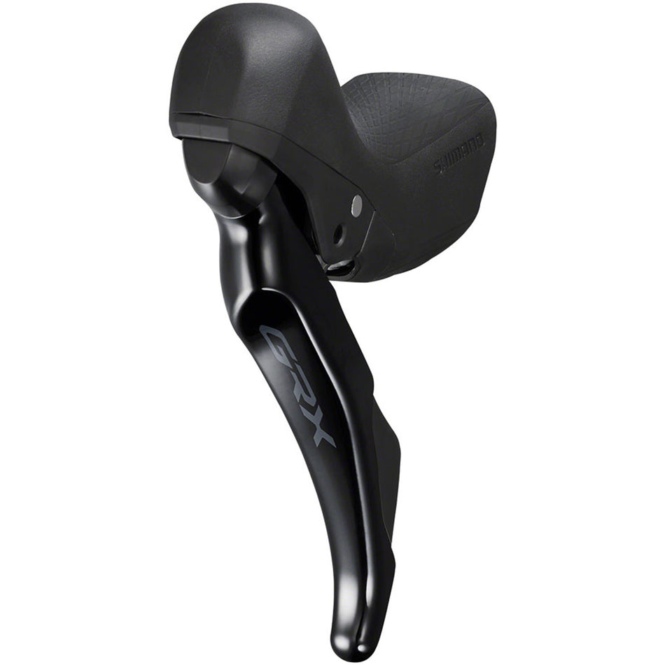 Shimano GRX ST-RX400 mechanical brake and shift lever set with disc brake components for gravel bikes.