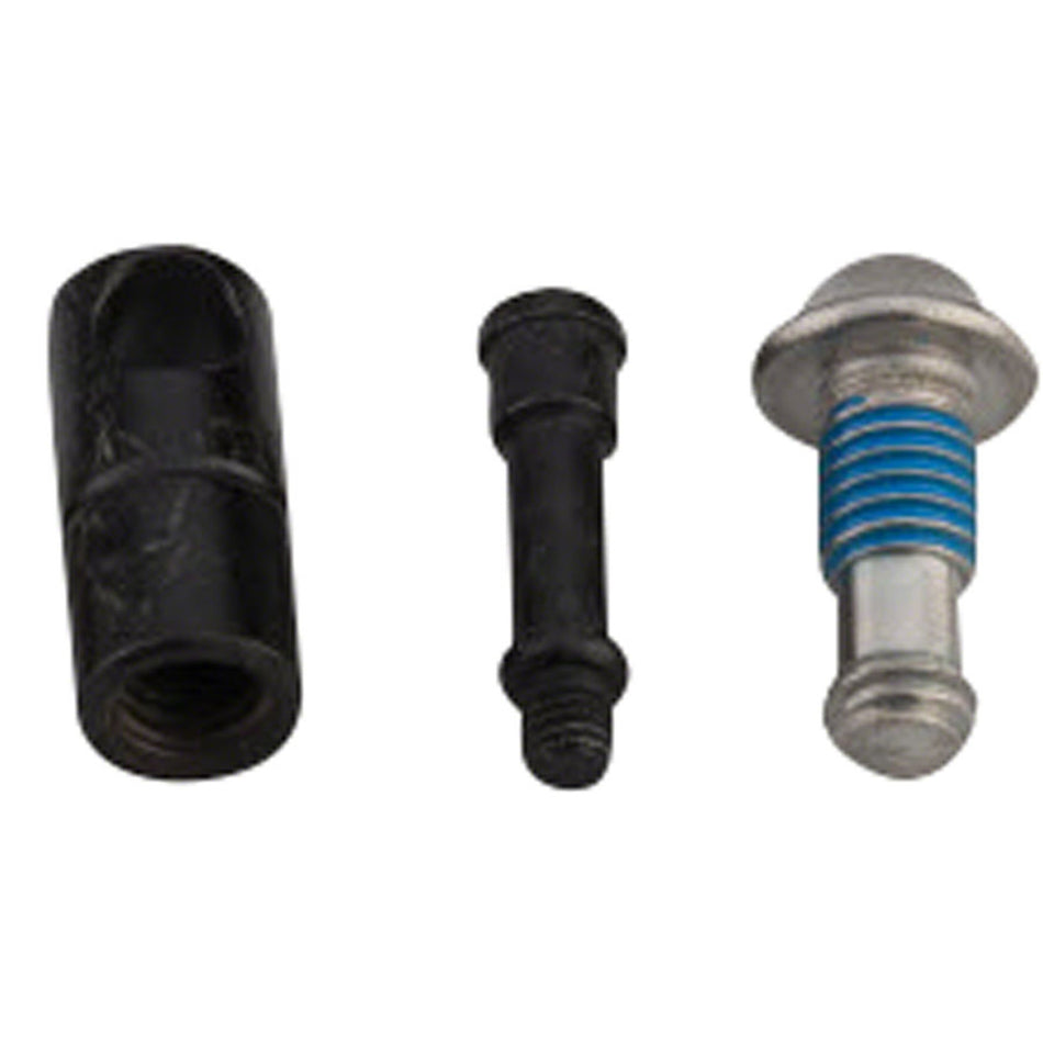 Shimano Deore SL-M610 mechanical shifter parts showing gear levers and internal components for bicycle gear shifting.