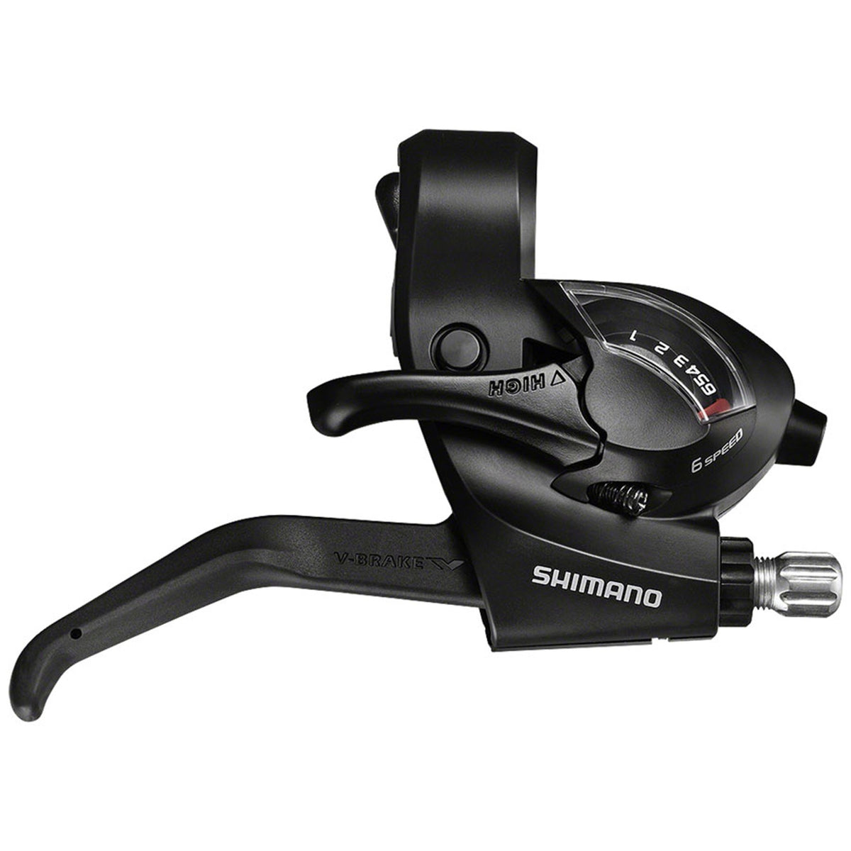 Shimano ST-EF41 brake and shift lever set for mechanical shifters, featuring dual control levers for mountain or road bikes.