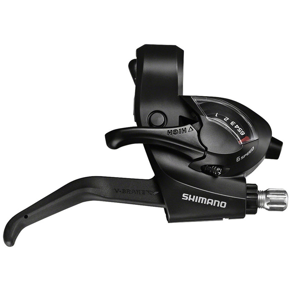 Shimano ST-EF41 brake and shift lever set for mechanical shifters, featuring dual control levers for mountain or road bikes.