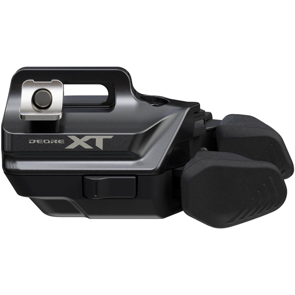 Shimano Deore XT SW-M8250 Rapid ES Di2 wireless electronic shifter with ergonomic controls and digital display.