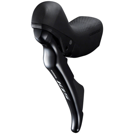 Shimano 105 ST-R7020 mechanical brake and shift lever for road bikes, showing the ergonomic design and gear control features.