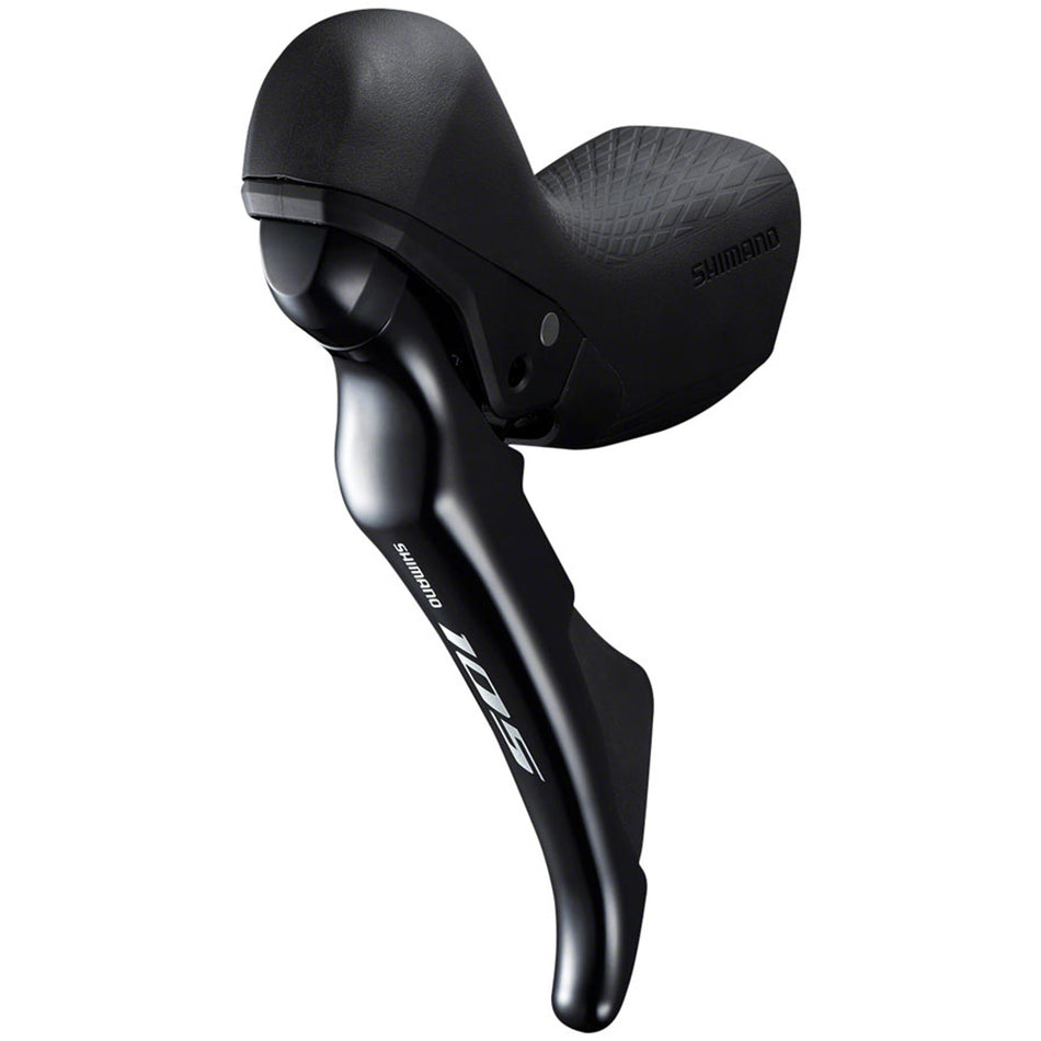Shimano 105 ST-R7020 mechanical brake and shift lever for road bikes, showing the ergonomic design and gear control features.