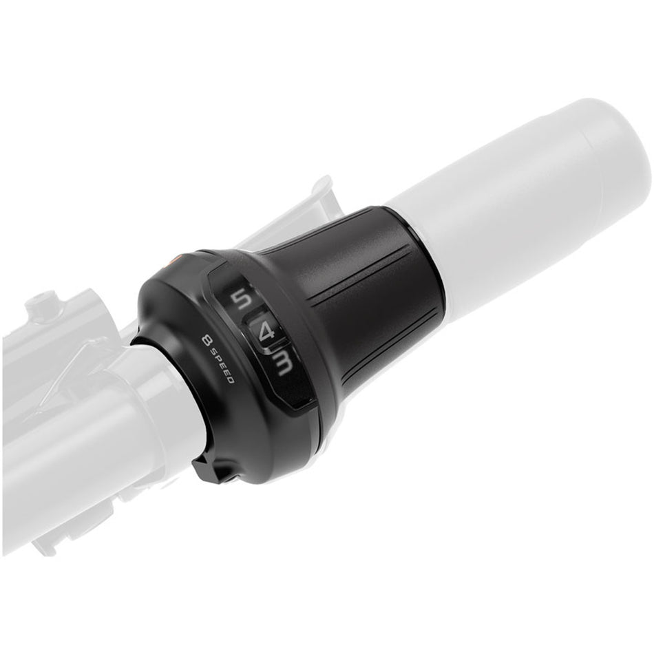 Shimano Nexus SL-C6001 RevoShift mechanical shifter for 8-speed internal gear hubs, shown with gear indicator and smooth operation.