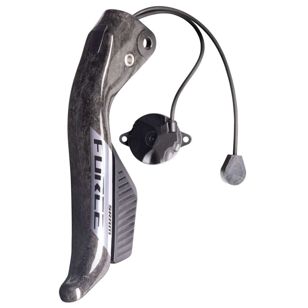 SRAM brake lever blade and shifter paddle assembly for mechanical shifters, showing detailed metal components and mounting points.