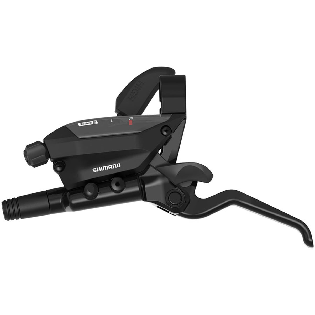 Shimano ST-EF515 EZ Fire Plus mechanical shift and brake lever for road bikes, showing the ergonomic design and gear indicator.