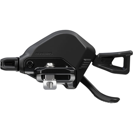 Shimano Deore XT SL-M8230 mechanical shifter for mountain bike gear shifting, with ergonomic grip and gear indicator.