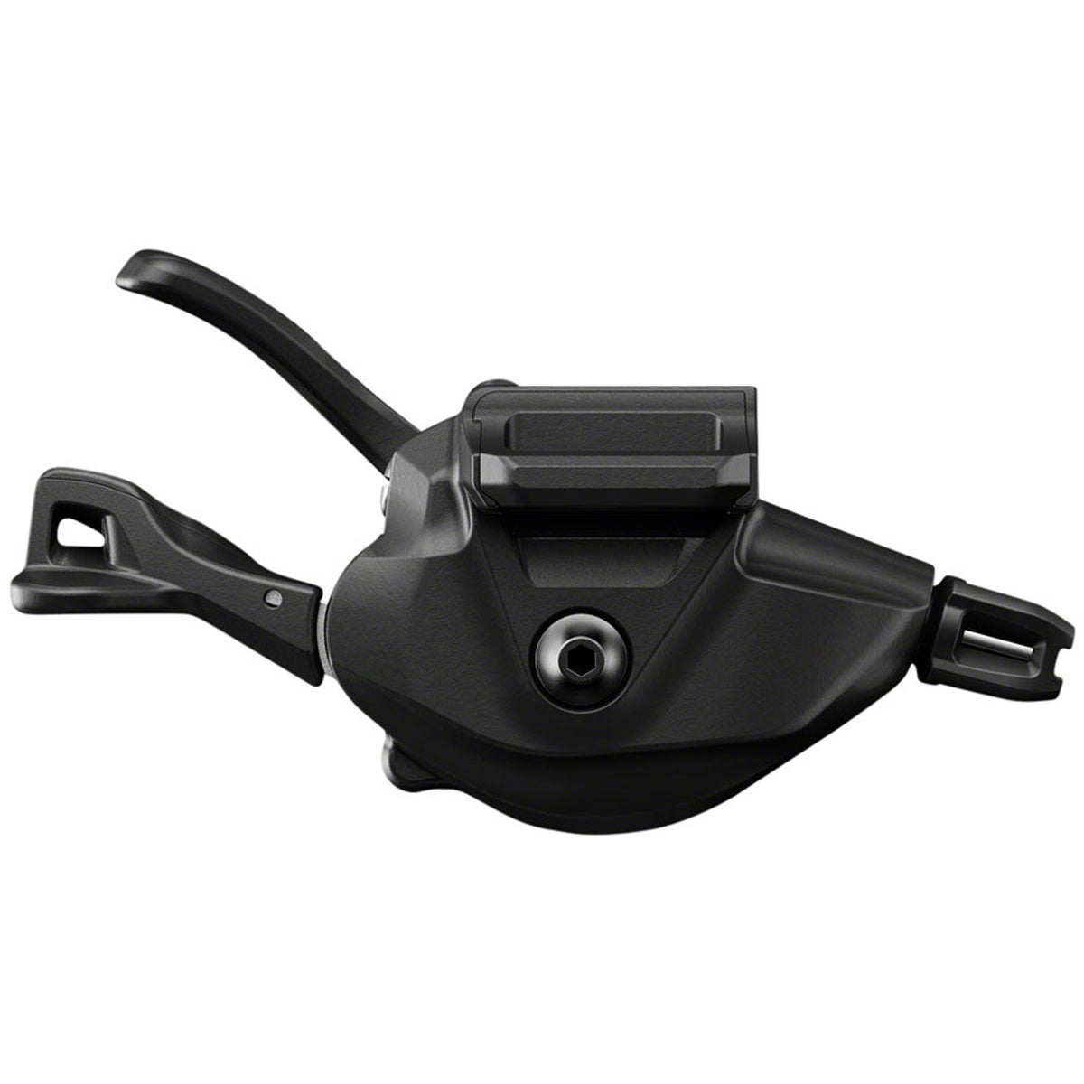 Shimano XTR SL-M9100 right mechanical shifter for mountain bike gear shifting, showing the ergonomic lever and branding.