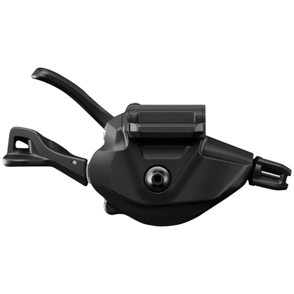 Shimano XTR SL-M9100 right mechanical shifter for mountain bike gear shifting, showing the ergonomic lever and branding.