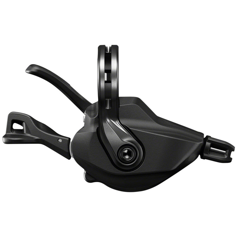 Shimano XTR SL-M9100 right mechanical shifter for mountain bike gear shifting, showcasing the ergonomic lever and branding.