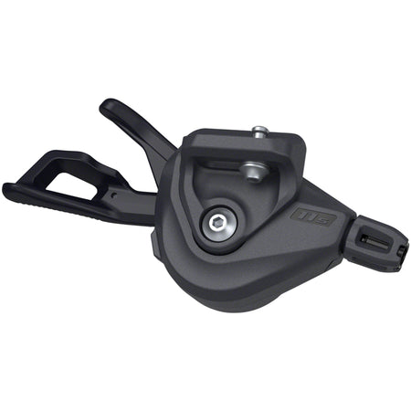 Shimano Deore M5100 right mechanical shifter for mountain bike gear shifting, shown in a close-up image.