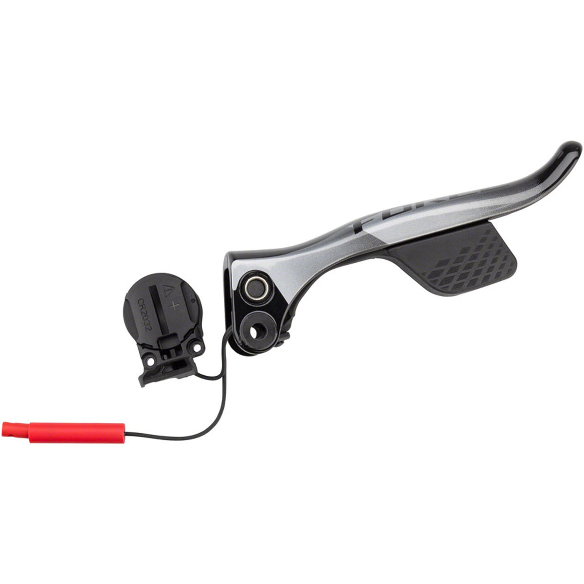 SRAM brake lever blade and shifter paddle assembly for mechanical shifters, showcasing detailed metal components.