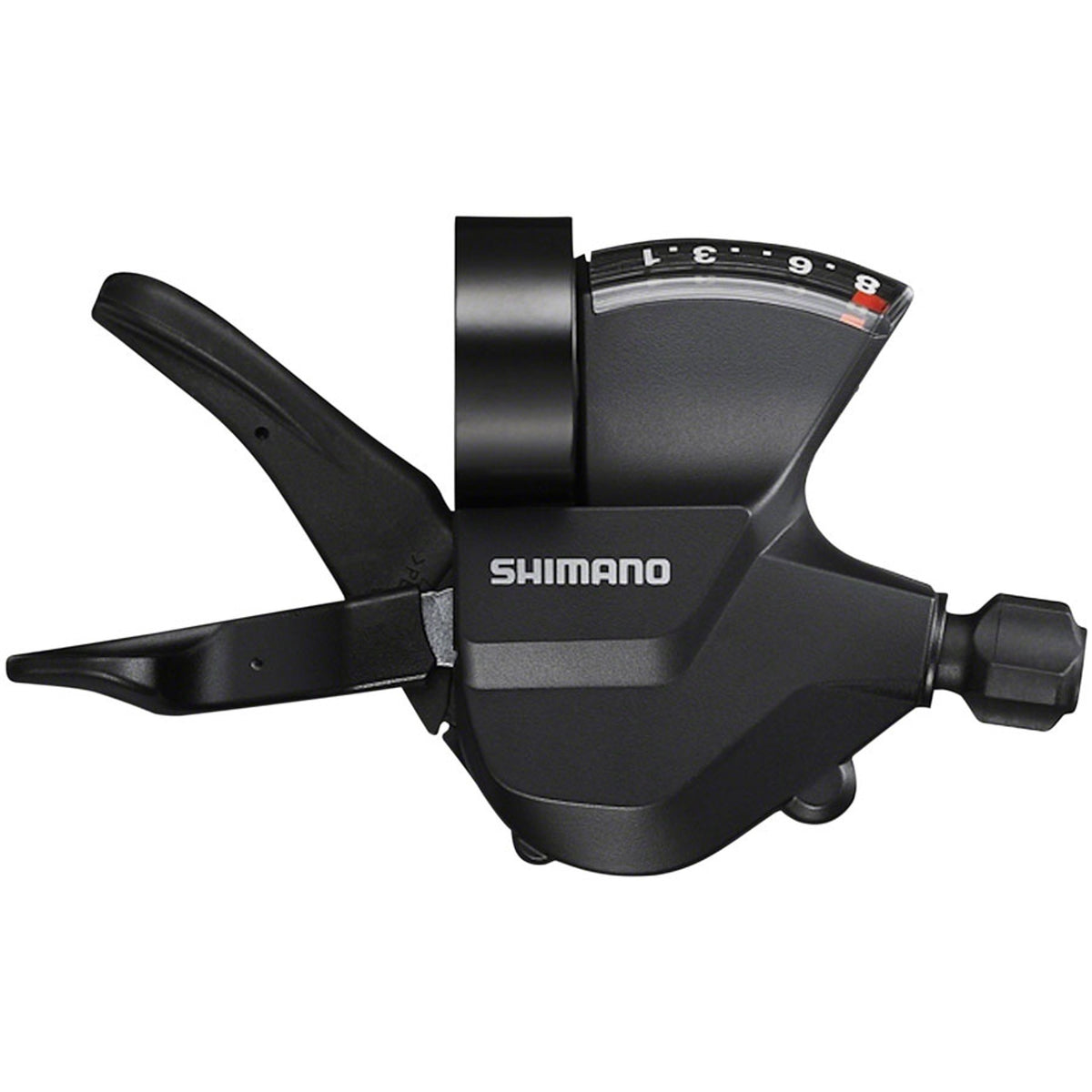 Shimano Altus SL-M315 mechanical shift lever for bicycle gear shifting, shown in a close-up image with ergonomic design.
