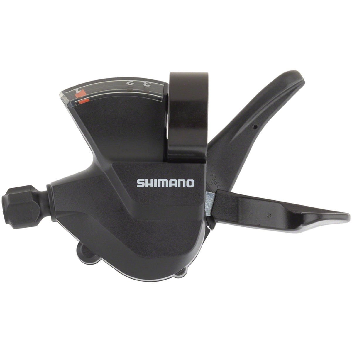Shimano Altus SL-M315 mechanical shift lever for bicycle gear shifting, shown in close-up with labeled components.