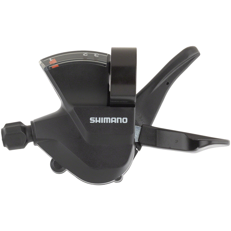 Shimano Altus SL-M315 mechanical shift lever for bicycle gear shifting, shown in close-up with labeled components.