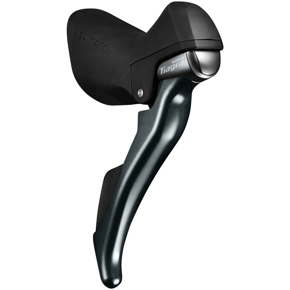 Shimano Tiagra ST-4700 mechanical dual control shifter with Reach Adjust for 2x10 speed bikes, ergonomic design, black finish.