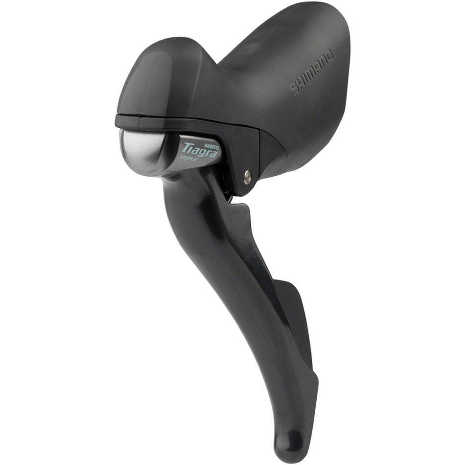 Shimano Tiagra ST-4700 left mechanical shifter lever for bike gear shifting, showing the ergonomic design and gear indicators.