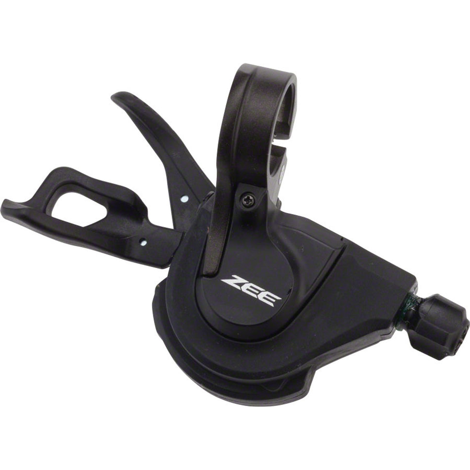 Shimano ZEE SL-M640 right mechanical shifter for mountain bikes, featuring durable design and easy gear shifting.
