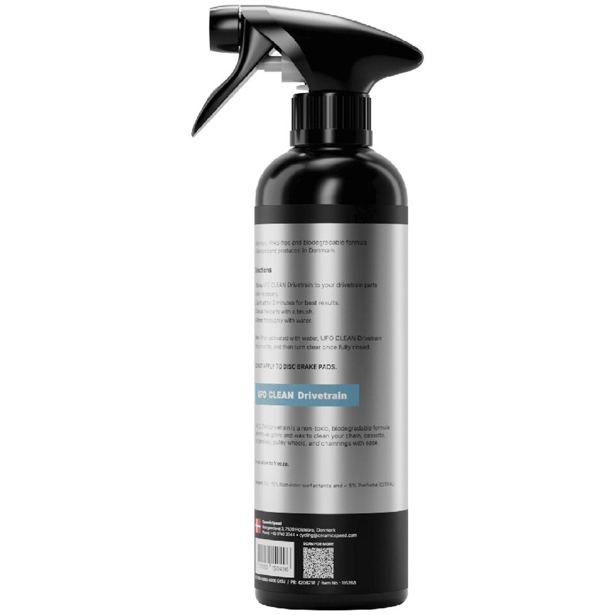 CeramicSpeed UFO Drivetrain Cleaner 500ml bottle, eco-friendly bicycle chain and drivetrain cleaner with spray nozzle, LU1004-01.jpg