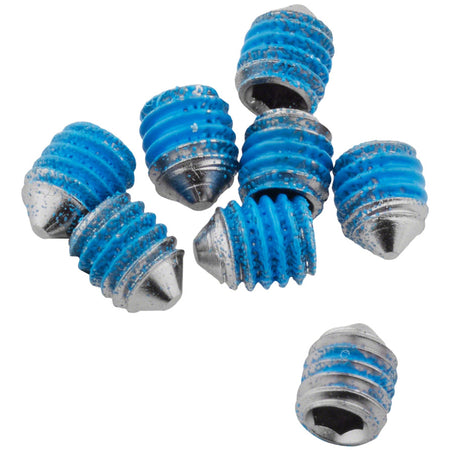 Shimano Pedal Pin Kits for bike pedals, showing metal replacement pins and installation tools, part of pedal parts and accessories.