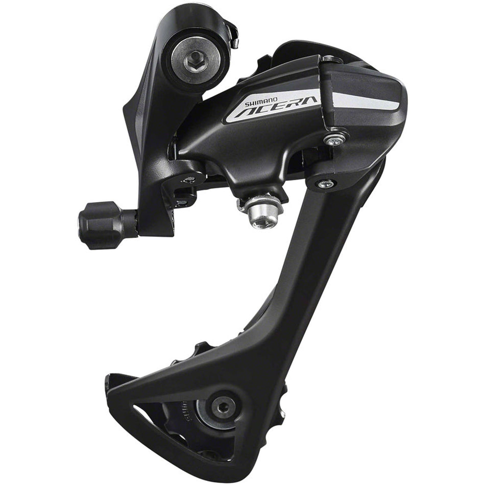 Shimano Acera RD-M3020 rear derailleur with Double Servo technology for smooth, precise shifting on challenging terrain.
