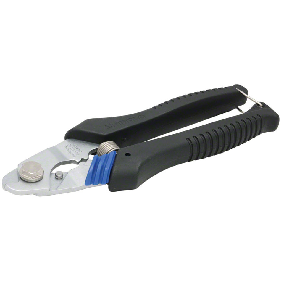 Shimano TL-CT12 cable cutter for precise cutting of bike cables and housing, ideal for cycling maintenance and repair.