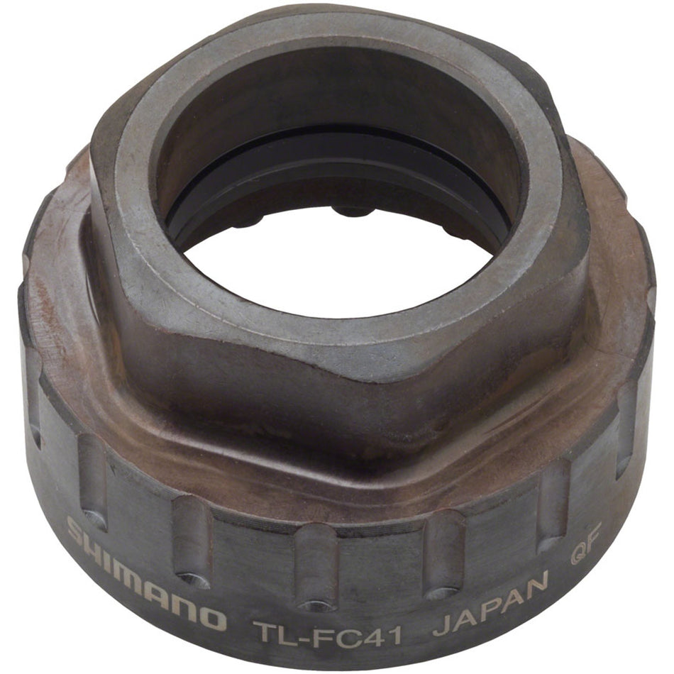 Shimano chainring installation and removal tool for lock rings, showing the specialized tool in a close-up view.