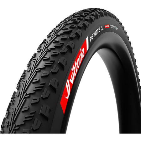 Vittoria Peyote XC MTB tire with 4C Graphene G2.0 for E-Bikes, folding tubeless ready clincher, rugged trail tire design.