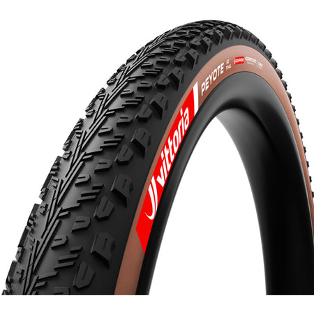 Vittoria Peyote XC trail tire for e-bikes, folding tubeless-ready clincher with 4C Graphene G2.0 for MTB riding.