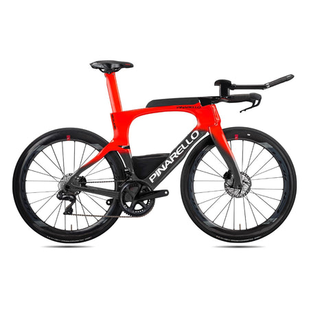 Pinarello Bolide TR triathlon and TT frameset showing aerodynamic frame design with carbon construction and integrated components.