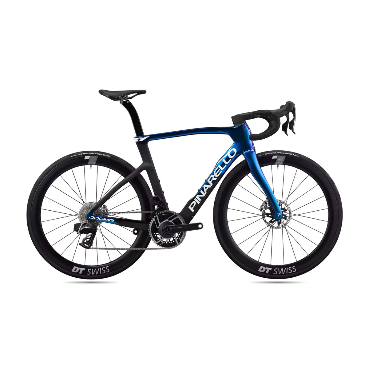 Pinarello MY26 Dogma F Performance Road bike with red AXS E1 PM components and Peak 4550 Evolution wheels.