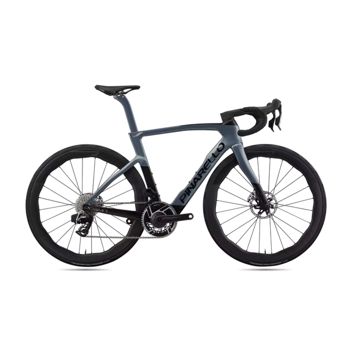 Pinarello MY26 Dogma F Performance Road bike with grey frame, Dura-Ace Di2 components and Peak 4550 Evolution wheels.