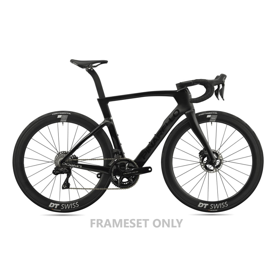 Pinarello MY25 Dogma F Disc road bike frameset, lightweight carbon frame with disc brake compatibility, sleek design for performance cycling.